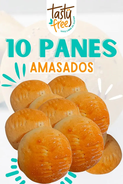 Pancarta de 10 panes amasados sin gluten TastyFree | taste free tastifree tastyfry tastifry tastifri tasty tasti tatifry tatifree tasty sin gluten libre de gluten